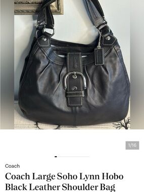 Coach Soho Lynn Hobo Shoulder Bag in Black